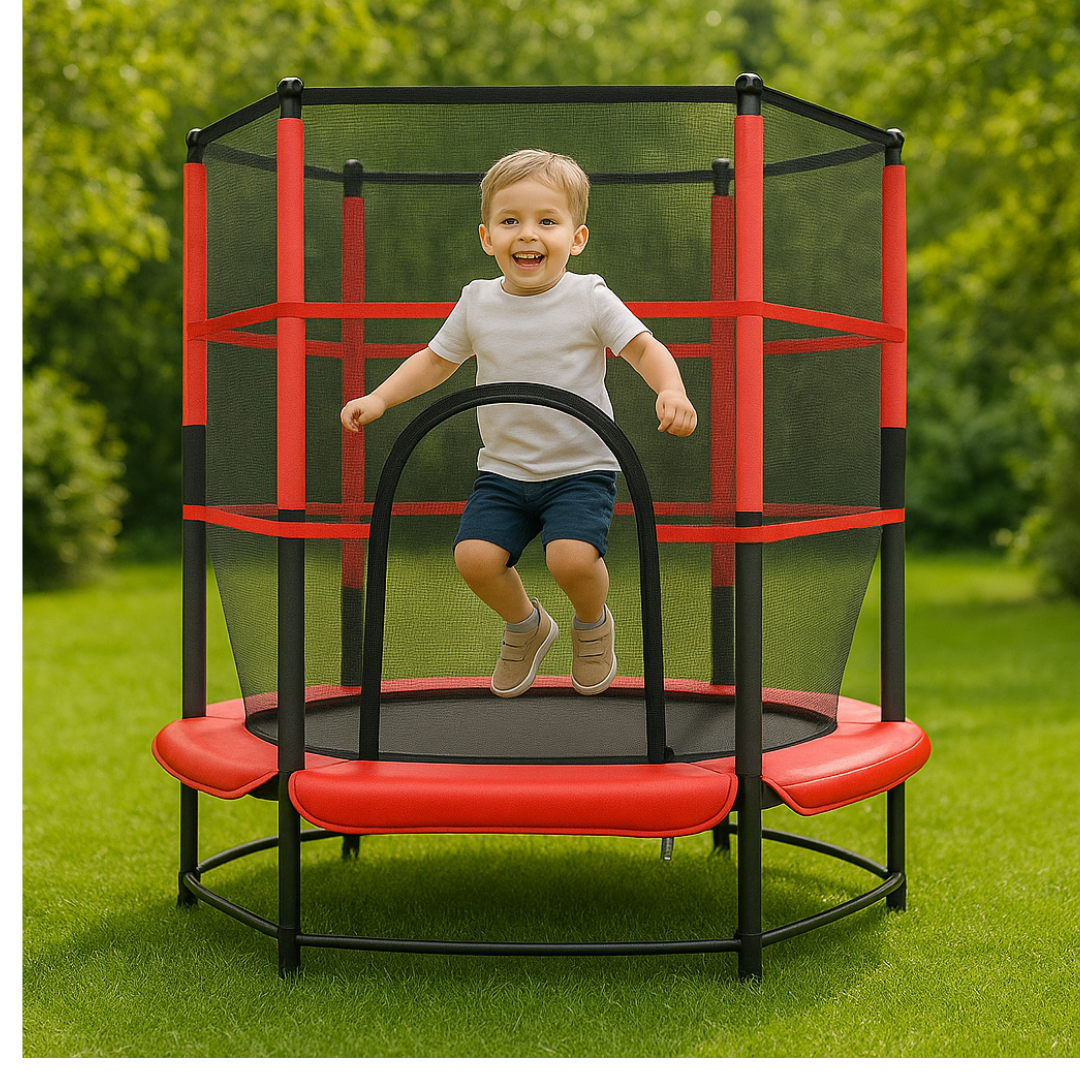 TRAMPOLÍN PARA NIÑOS CON RED DE SEGURIDAD