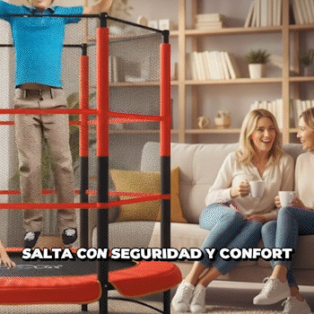 TRAMPOLÍN PARA NIÑOS CON RED DE SEGURIDAD