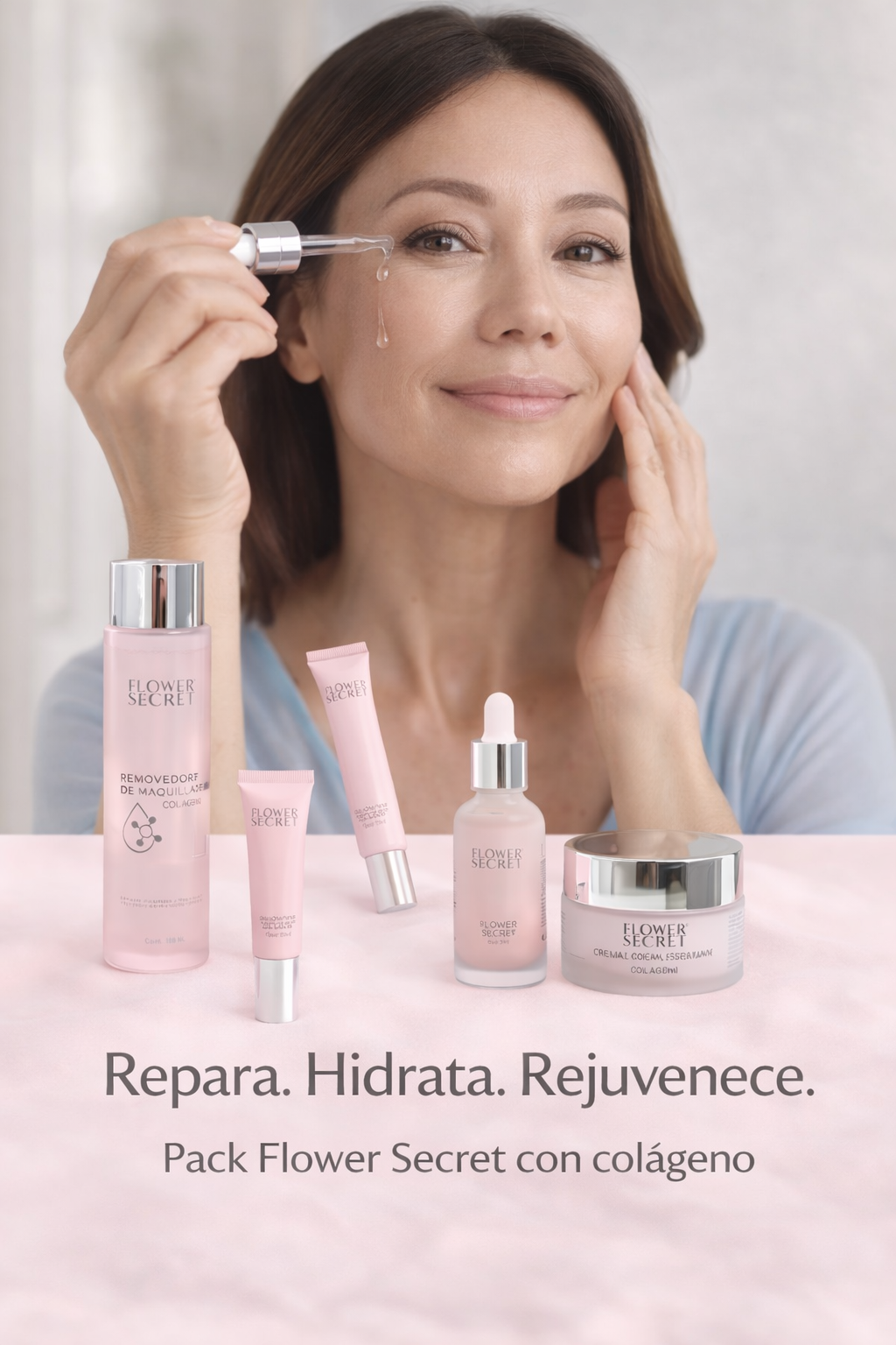 Set 4 Hidratante Facial Con Colageno